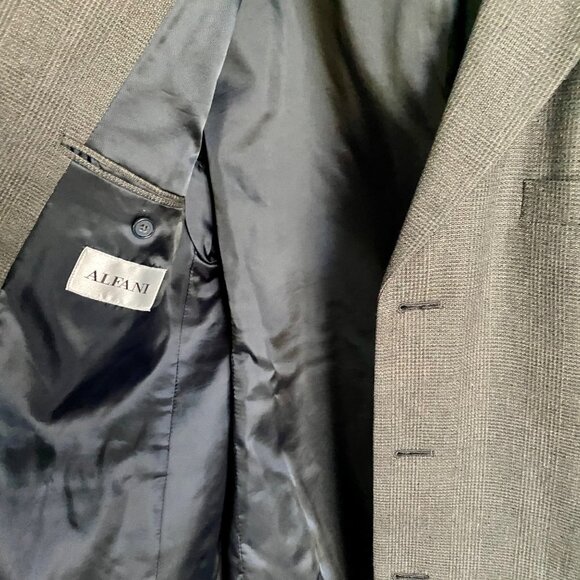 Alfani 3 Button Sport Coat Jacket Blazer Silk Wool Blend 43R - Picture 9 of 10